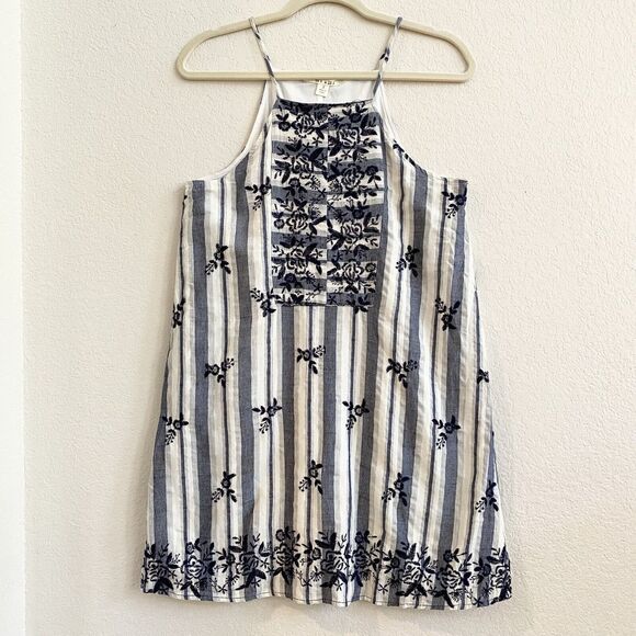 Francesca's Shift Dress Miami Embroidered Chambray Summer Tunic Dress‎ Sz S - Picture 4 of 11